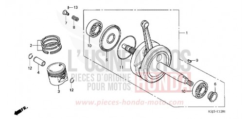 VILEBREQUIN/PISTON (CRF100F) CRF100F4 de 2004